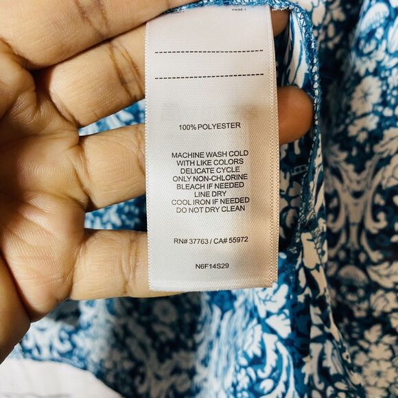 Laundry By Shelli Segal Women's Tops Long Sleeves Collared Button Down Shirt M - Picture 5 of 7